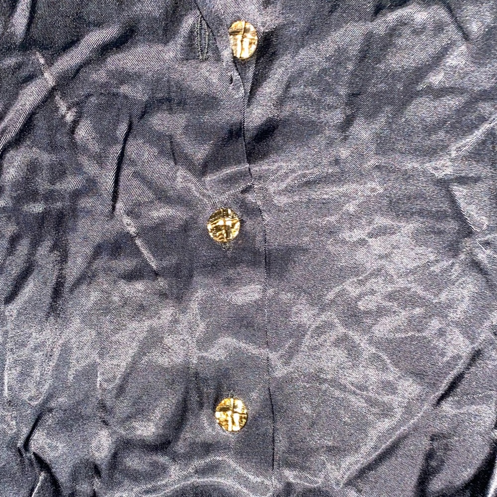 Zara Crinkle-Textured Satin Button Up Blouse - image 3